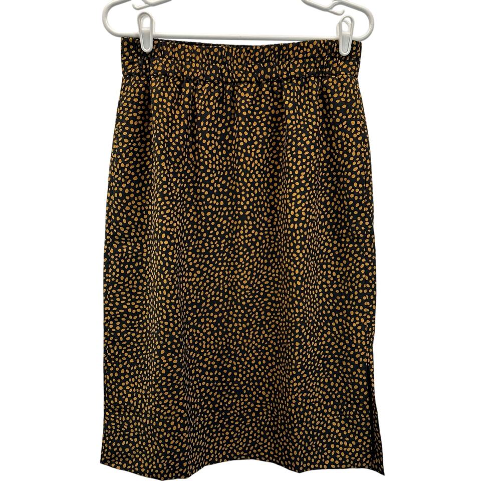 J. Crew Black and Gold Pencil Skirt